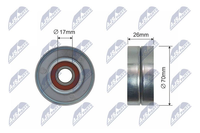 NTY RNK-CH-008A Tensioner Pulley, V-ribbed belt