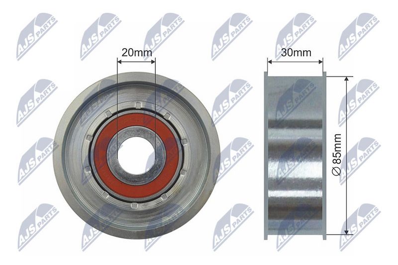 NTY RNK-CH-027 Tensioner Pulley, V-ribbed belt
