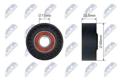 Tensioner Pulley, V-belt NTY RNK-CH-031