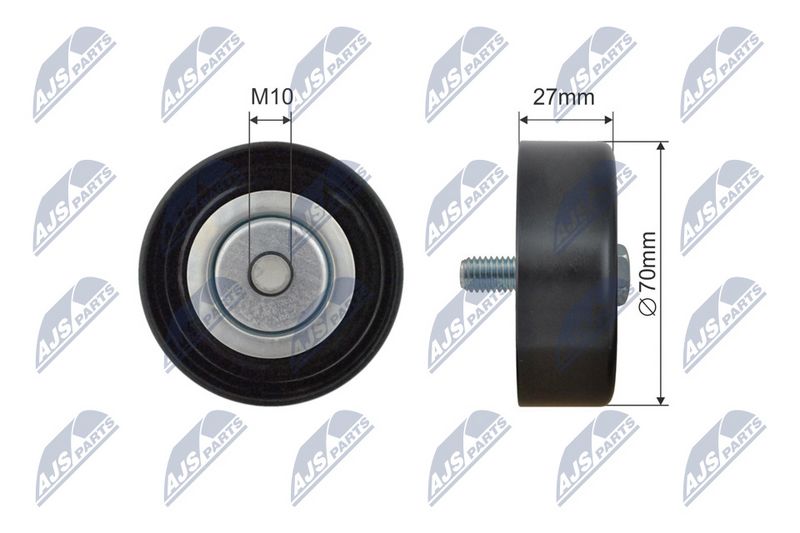 NTY RNK-CH-050 Deflection/Guide Pulley, V-ribbed belt