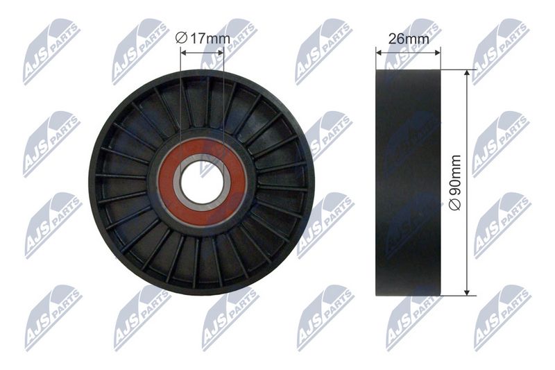 NTY RNK-CH-056 Tensioner Pulley, V-ribbed belt
