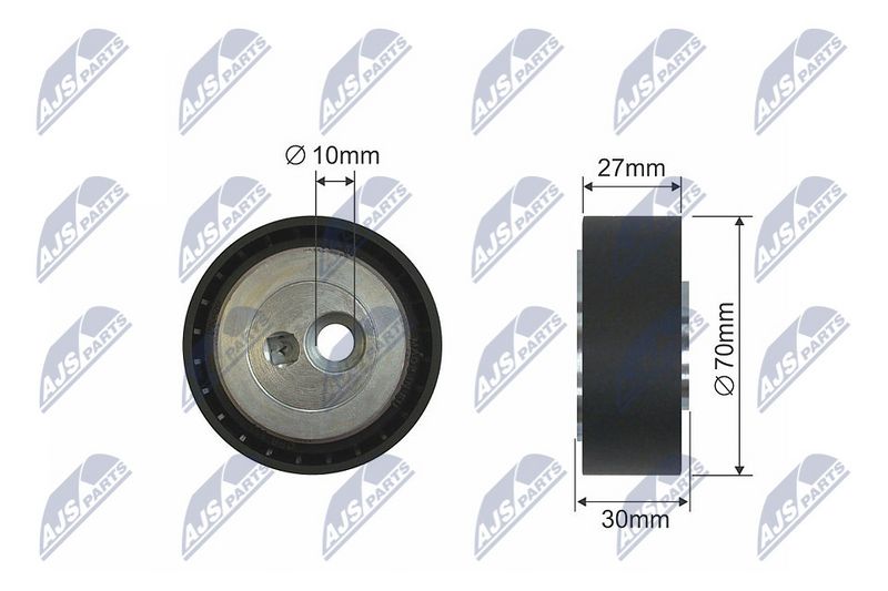NTY RNK-CT-008 Tensioner Pulley, V-ribbed belt