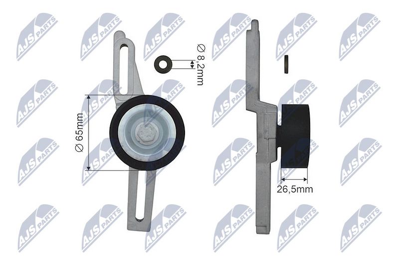 NTY RNK-CT-031 Tensioner Pulley, V-ribbed belt