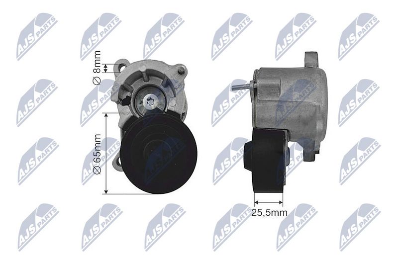 NTY RNK-CT-032 Tensioner Pulley, V-ribbed belt