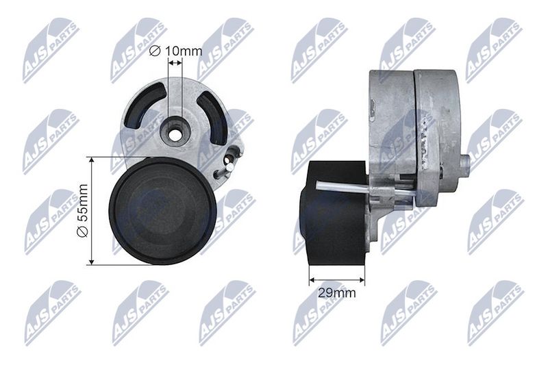 NTY RNK-CT-033 Tensioner Pulley, V-ribbed belt