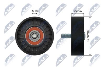 Tensioner Pulley, V-belt NTY RNK-CT-041