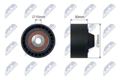 Tensioner Pulley, V-belt NTY RNK-CT-042