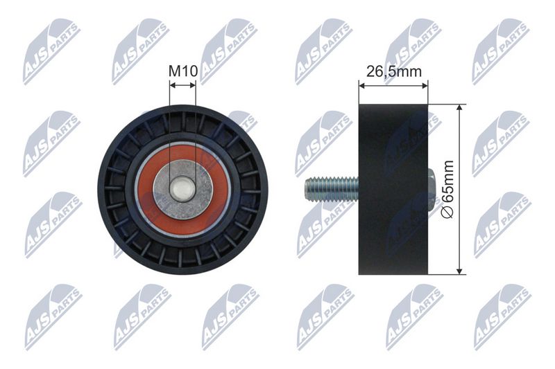 NTY RNK-CT-053 Tensioner Pulley, V-ribbed belt