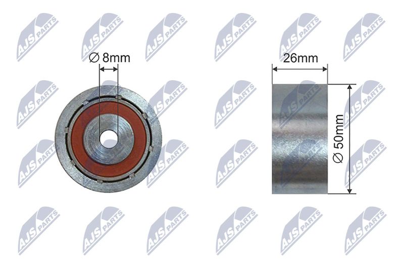 NTY RNK-CT-058 Tensioner Pulley, V-ribbed belt