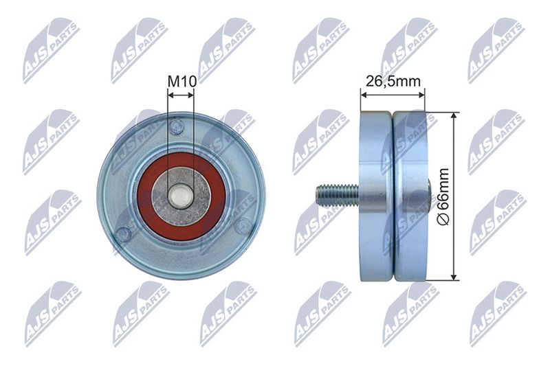 NTY RNK-CT-062 Tensioner Pulley, V-ribbed belt