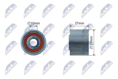 Deflection/Guide Pulley, V-ribbed belt NTY RNK-CT-064