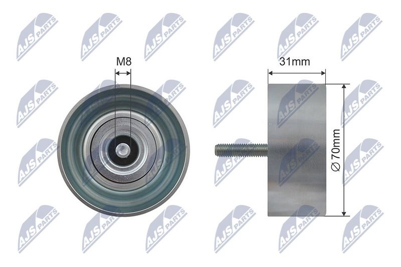 NTY RNK-DW-005 Deflection/Guide Pulley, V-ribbed belt
