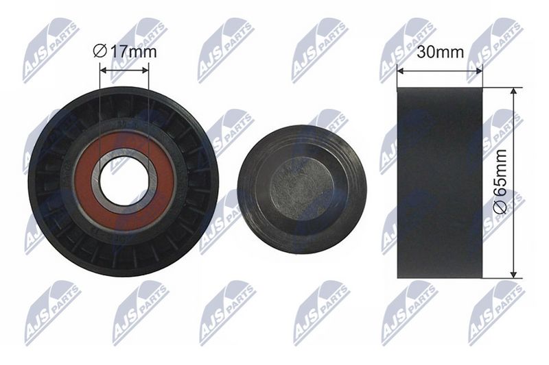 NTY RNK-FR-020 Tensioner Pulley, V-ribbed belt
