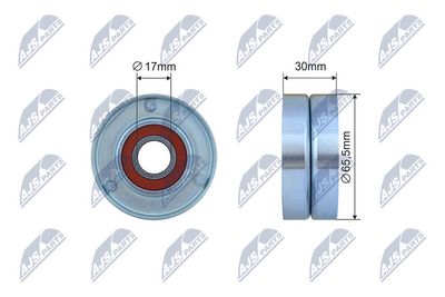 Tensioner Pulley, V-belt NTY RNK-FR-040