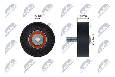 Deflection Pulley/Guide Pulley, V-belt NTY RNK-FR-043