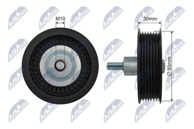 Deflection Pulley/Guide Pulley, V-belt NTY RNK-FR-045
