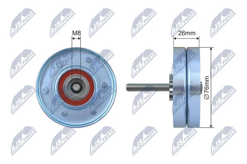 NTY RNK-FR-065 Tensioner Pulley, V-ribbed belt