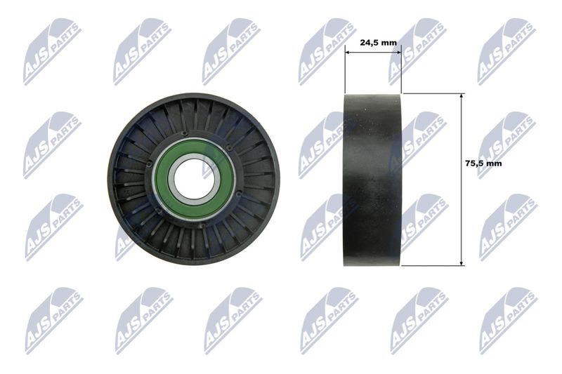 NTY RNK-FR-069 Tensioner Pulley, V-ribbed belt