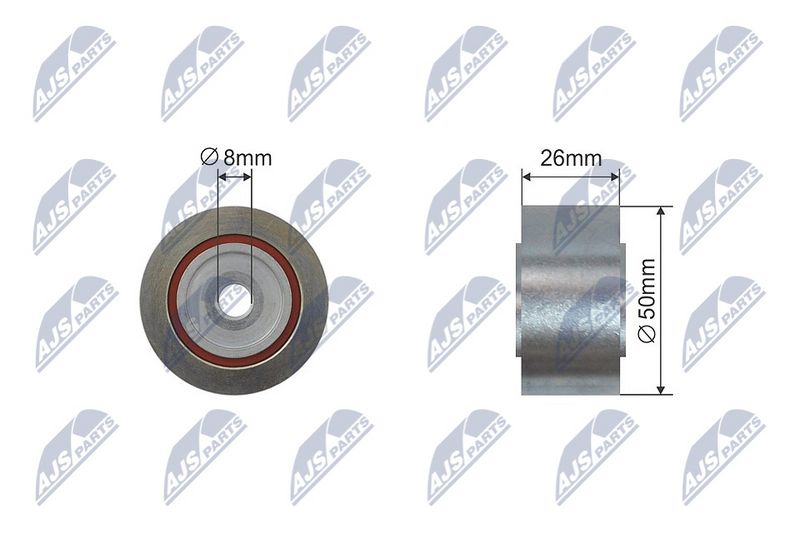 NTY RNK-FT-011 Deflection/Guide Pulley, V-ribbed belt