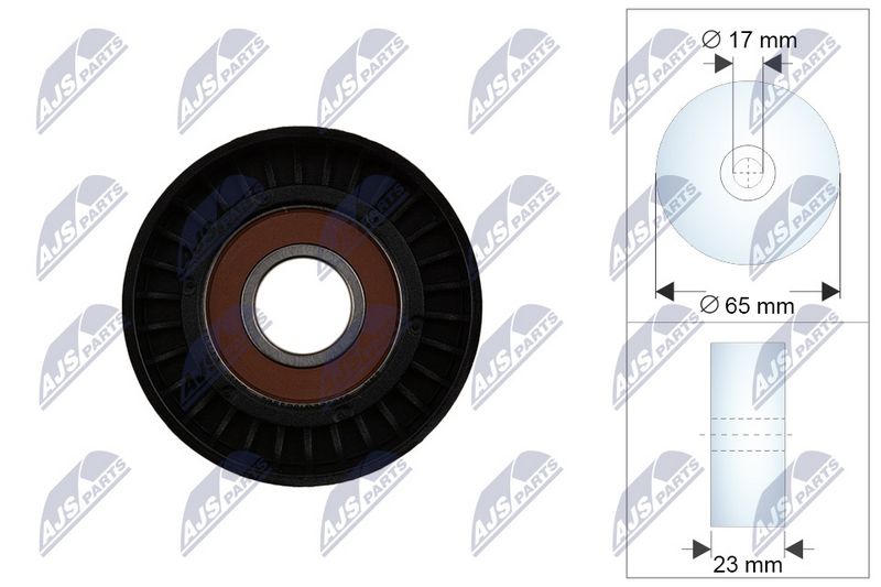 NTY RNK-FT-025 Tensioner Pulley, V-ribbed belt