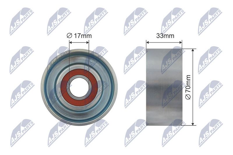 NTY RNK-HD-014 Tensioner Pulley, V-ribbed belt