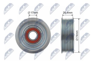Deflection Pulley/Guide Pulley, V-belt NTY RNK-HD-019