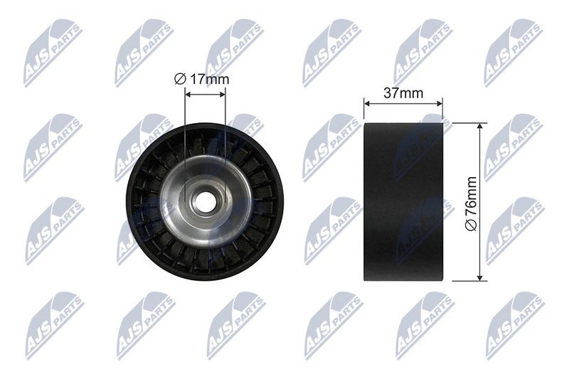 NTY RNK-HD-024 Tensioner Pulley, V-ribbed belt