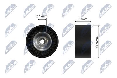Tensioner Pulley, V-ribbed belt NTY RNK-HD-024