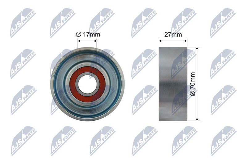 NTY RNK-HD-026 Tensioner Pulley, V-ribbed belt