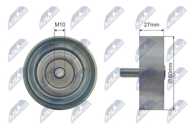 NTY RNK-HY-010 Deflection/Guide Pulley, V-ribbed belt