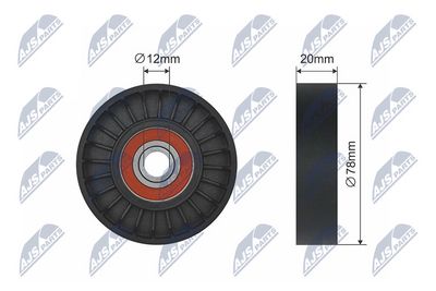 Tensioner Pulley, V-belt NTY RNK-HY-513