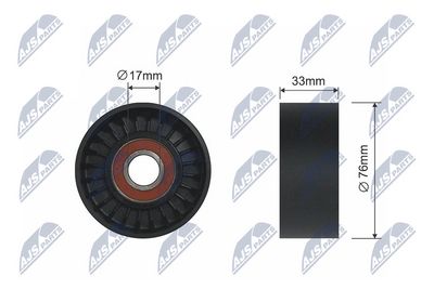 Deflection Pulley/Guide Pulley, V-belt NTY RNK-HY-515