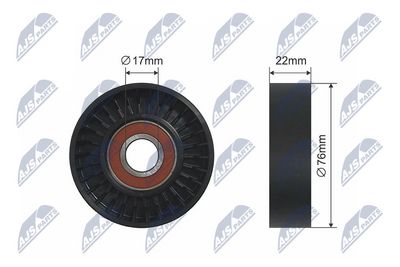Belt Tensioner, V-ribbed belt NTY RNK-KA-006