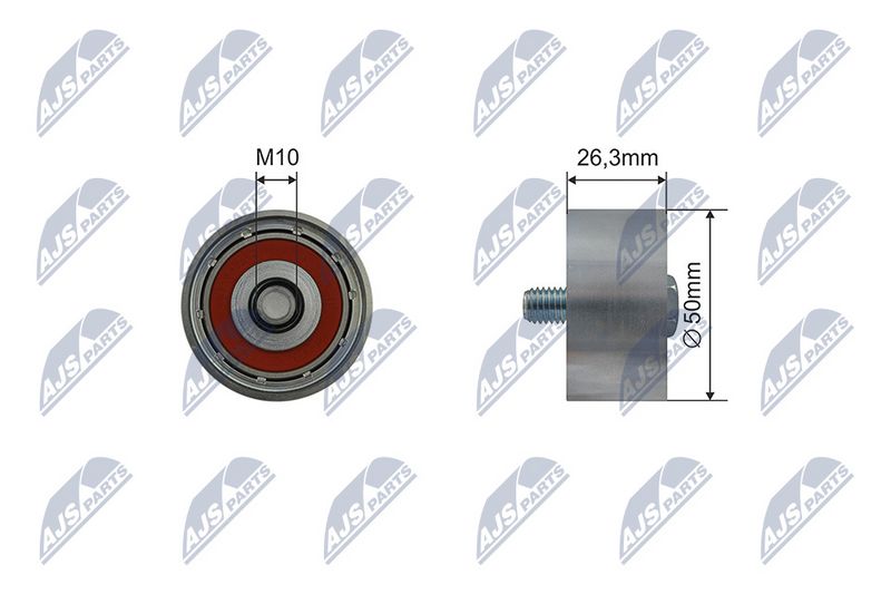 NTY RNK-KA-014 Tensioner Pulley, V-ribbed belt