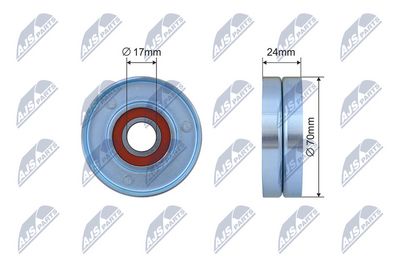Tensioner Pulley, V-belt NTY RNK-LR-011