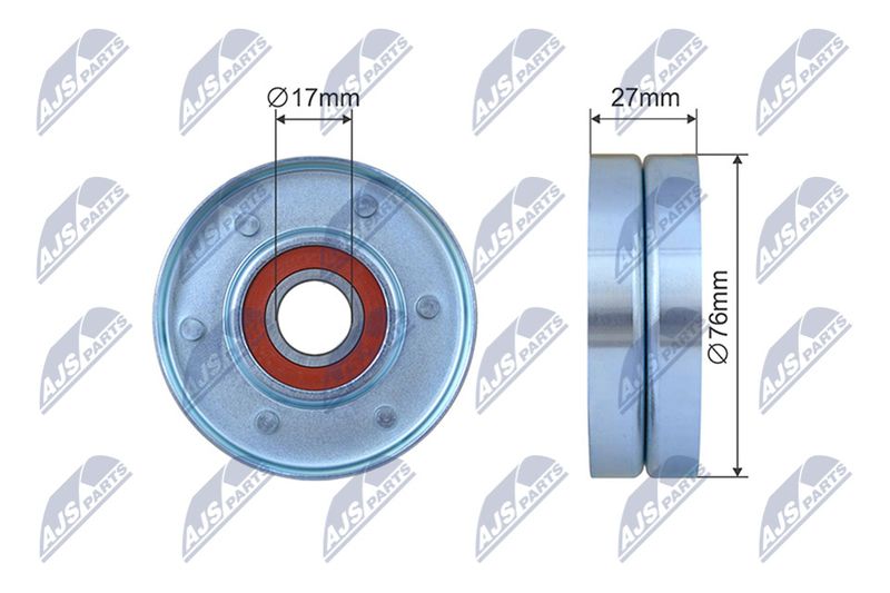 NTY RNK-LR-018 Tensioner Pulley, V-ribbed belt