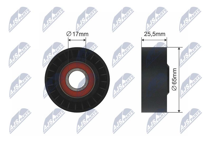 NTY RNK-ME-009 Tensioner Pulley, V-ribbed belt