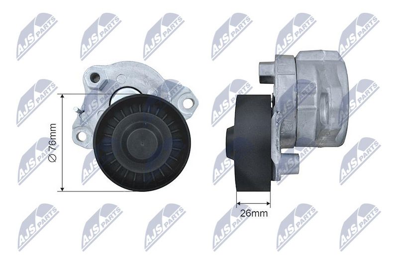 NTY RNK-ME-012 Tensioner Pulley, V-ribbed belt