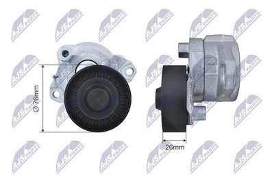 Tensioner Pulley, V-ribbed belt NTY RNK-ME-012