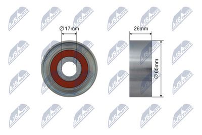 Tensioner Pulley, V-belt NTY RNK-ME-015