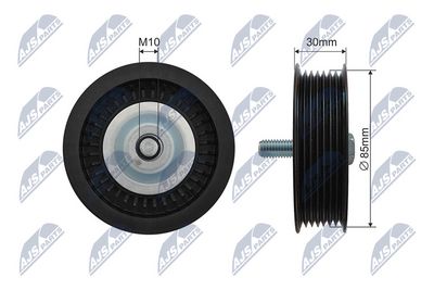 Deflection Pulley/Guide Pulley, V-belt NTY RNK-ME-016