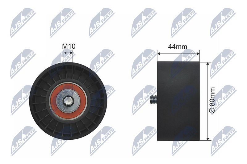 NTY RNK-ME-017 Tensioner Pulley, V-ribbed belt