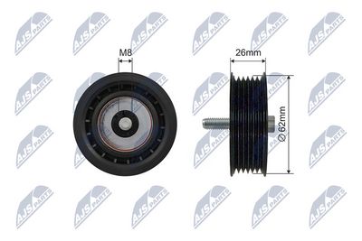 Deflection Pulley/Guide Pulley, V-belt NTY RNK-ME-024