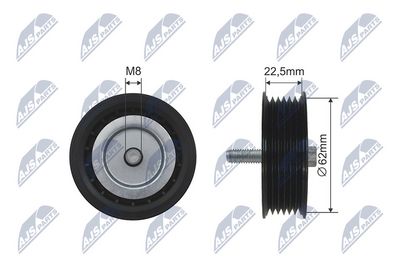 Deflection Pulley/Guide Pulley, V-belt NTY RNK-ME-025