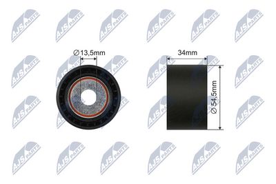 Deflection Pulley/Guide Pulley, V-belt NTY RNK-ME-026