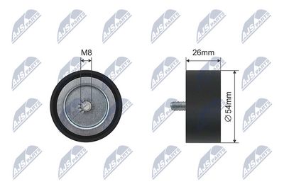 Deflection Pulley/Guide Pulley, V-belt NTY RNK-ME-030