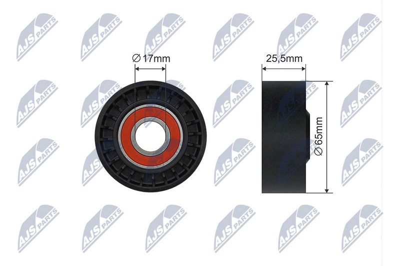 NTY RNK-ME-053 Tensioner Pulley, V-ribbed belt