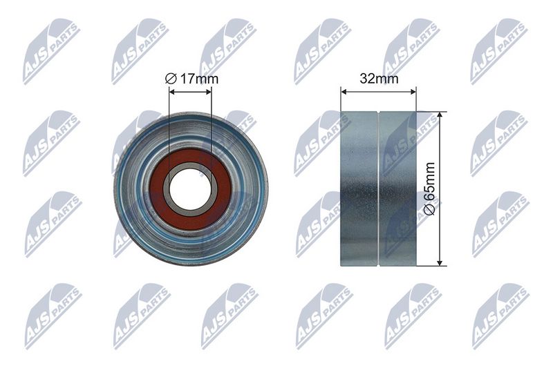NTY RNK-ME-060 Tensioner Pulley, V-ribbed belt
