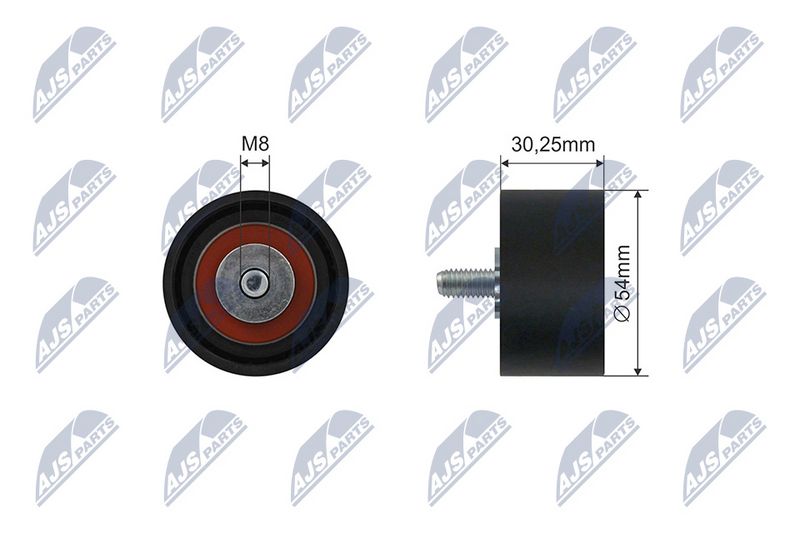 NTY RNK-ME-075 Deflection/Guide Pulley, V-ribbed belt