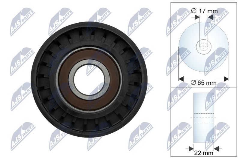 NTY RNK-ME-086 Tensioner Pulley, V-ribbed belt